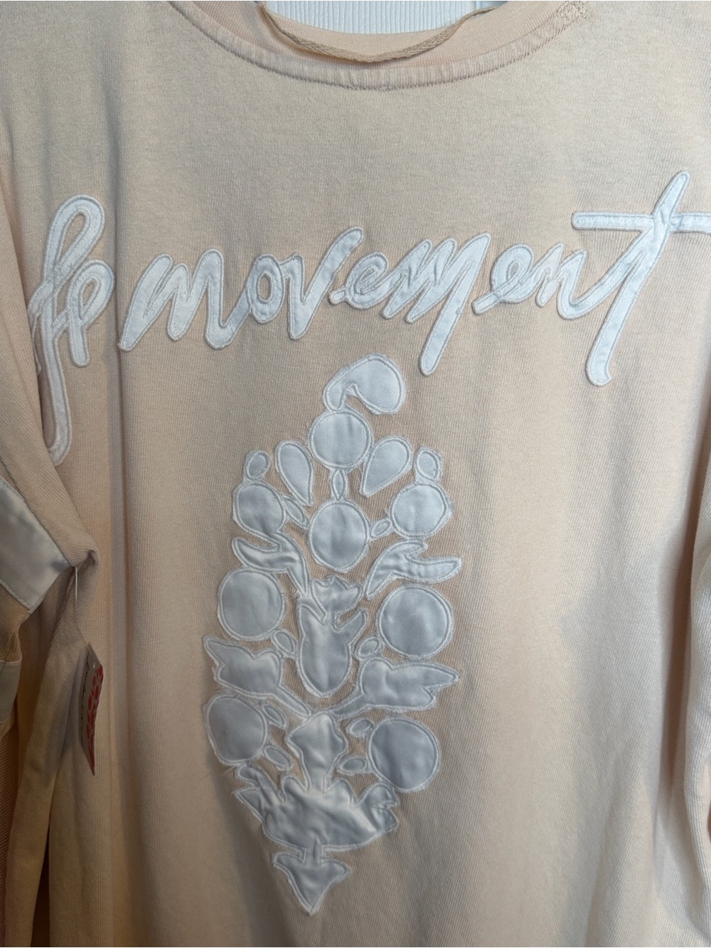 FP Movement  Beige Embroidered Sleeve Women's Top GRAB IT QUICKBEFORE GONE !!!! - Picture 5 of 6